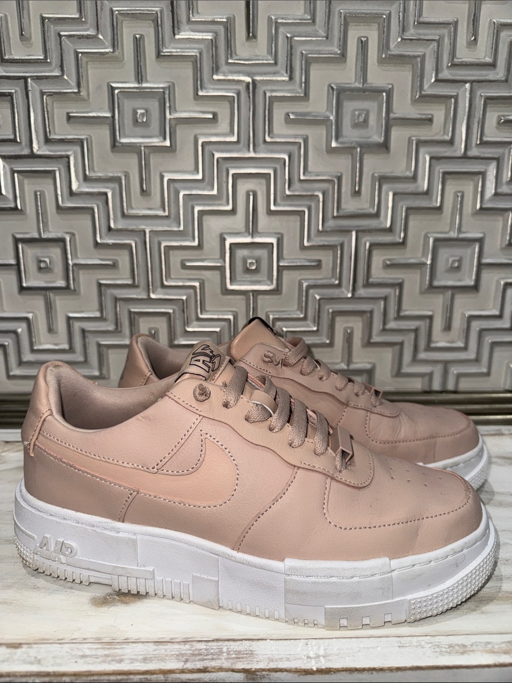 Nike Air Force 1 Pixel Pink Taupe Sneakers